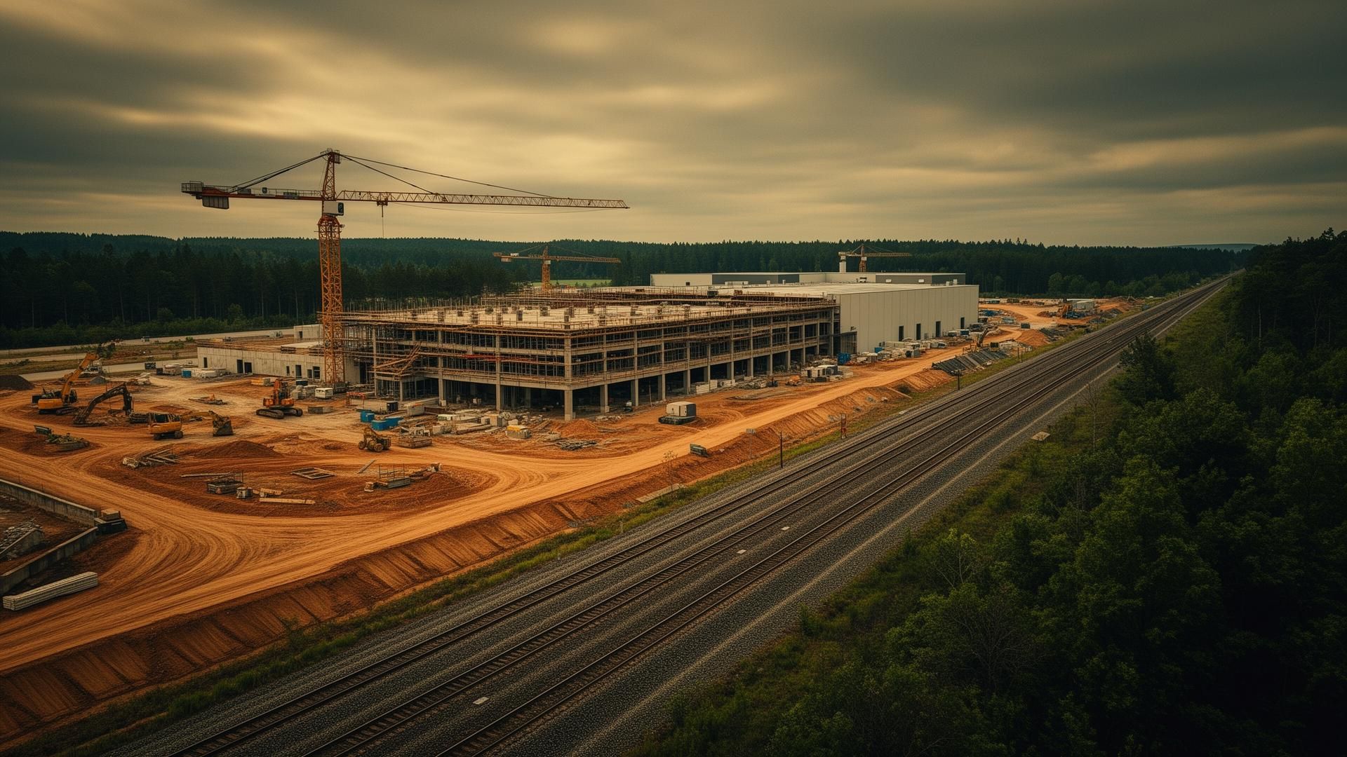 Transloading operations at a rail-served industrial facility